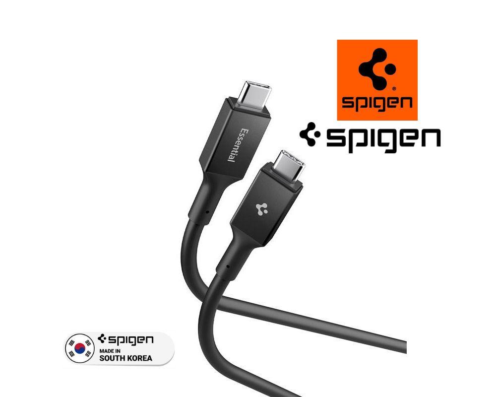 Spigen ACA09461, 1,2 m, USB C, USB C, USB4 Gen 3x2, 40 Gbit/s, Schwarz