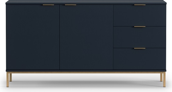 FURMEB Patryk Hojka Furmeb24 - PULA K2D3SZ - Zweitrige Kommode mit Schubladen , gerade Metallbeine , Marine-Matt .