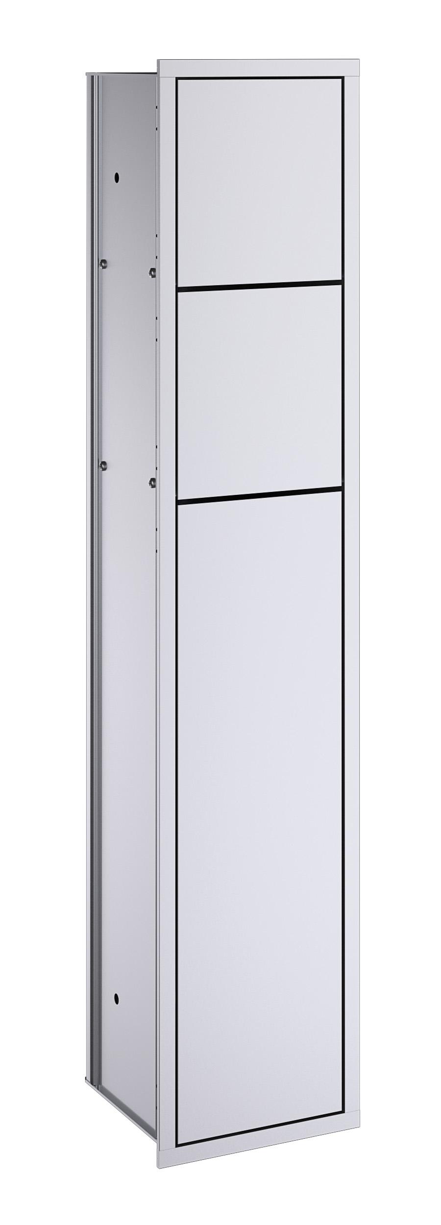 EMCO WC-Modul 150 ASIS Unterputz, 809 x 168 mm Tür links, aluminium 978305050