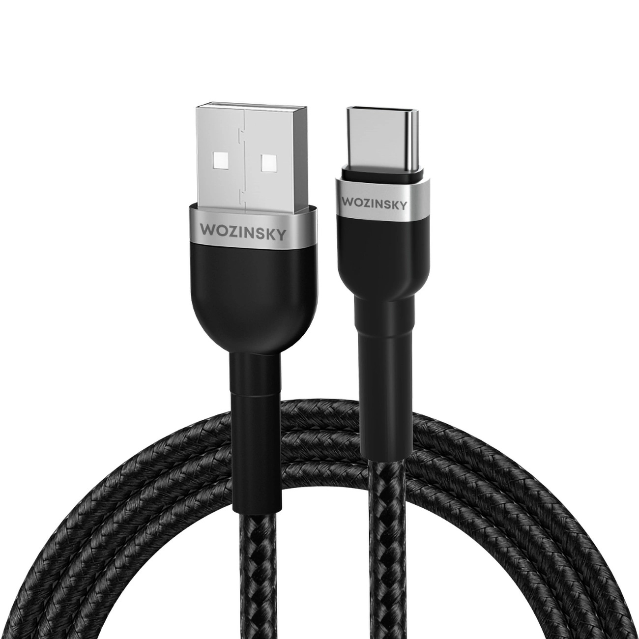 Wozinsky USB-C Ladekabel 2.4A, 2m Schwarz - Robust und Zuverlssig fr Smartphones und Tablets B-7328