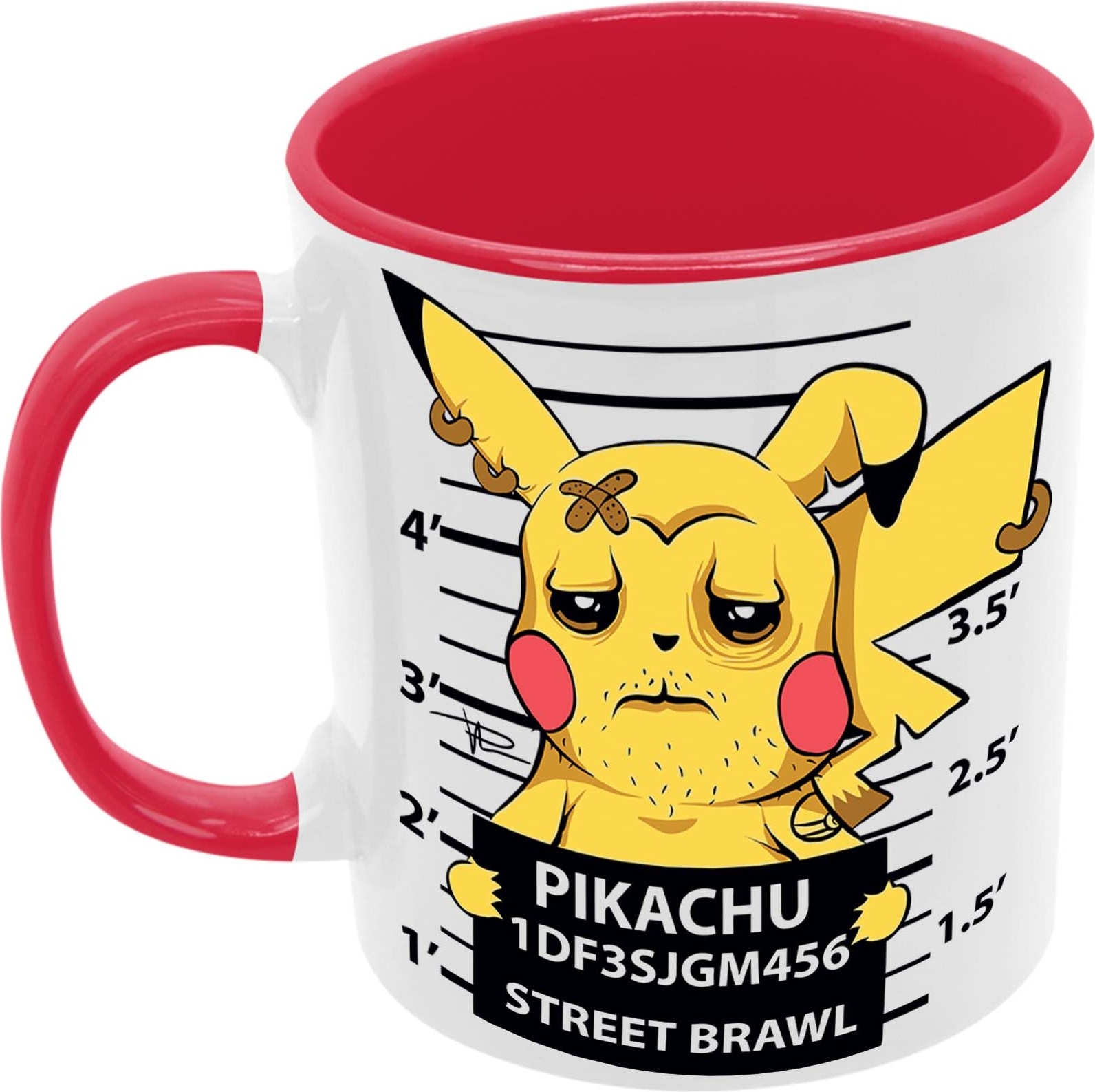 Pikachuwanted Hrnček Dar Tasse Mug Anime Manga Japan Animation Pokemon Pikachu Ash Charizard Arbok Charmander Meowth Squirtle, Červená 330 ml