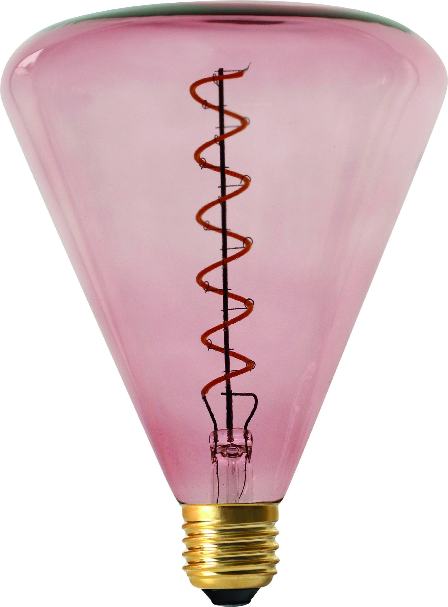 Näve Leuchten LED Leuchtmittel "DILLY" E27/4W H: 19cm rot LED Leuchtmittel "DILLY" E27/4W H: 19cm rot LED Leuchtmittel "DILLY" E27/4W H: 19cm rot - E27, 4 Watt, 130 Lumen, 2200 Kelvin, aus Metall und Glas, rot – dimmbar