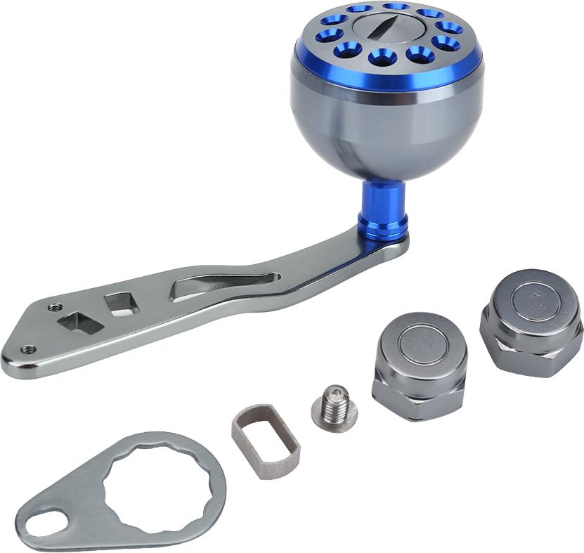 Gistuch 1pc Langable Metallgriff Teilbehörde für Abu Round Baitcast Fischerei (blau)