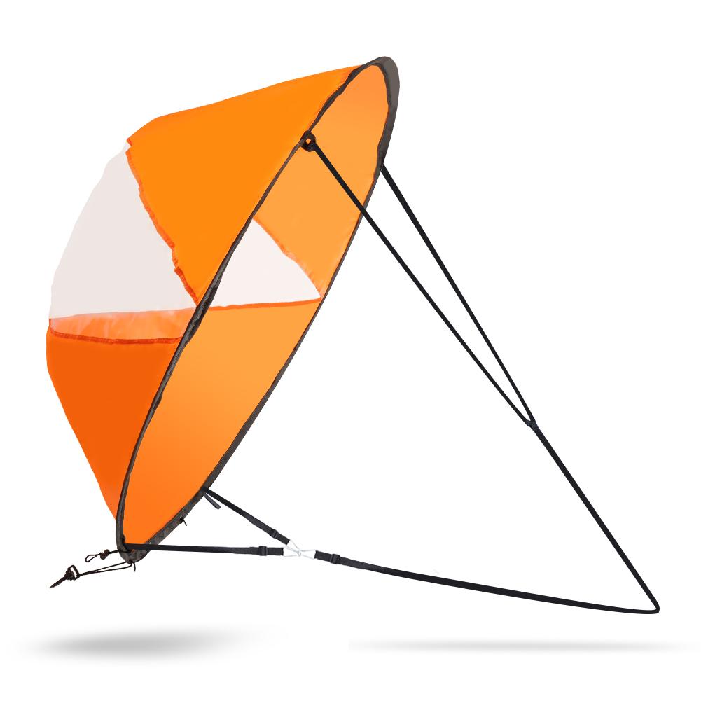 Gistuch Kajak Segel, 108cm, faltbar, Nylon, mit Fenster, orange, für Kajak/Kanu, einfach montierbar