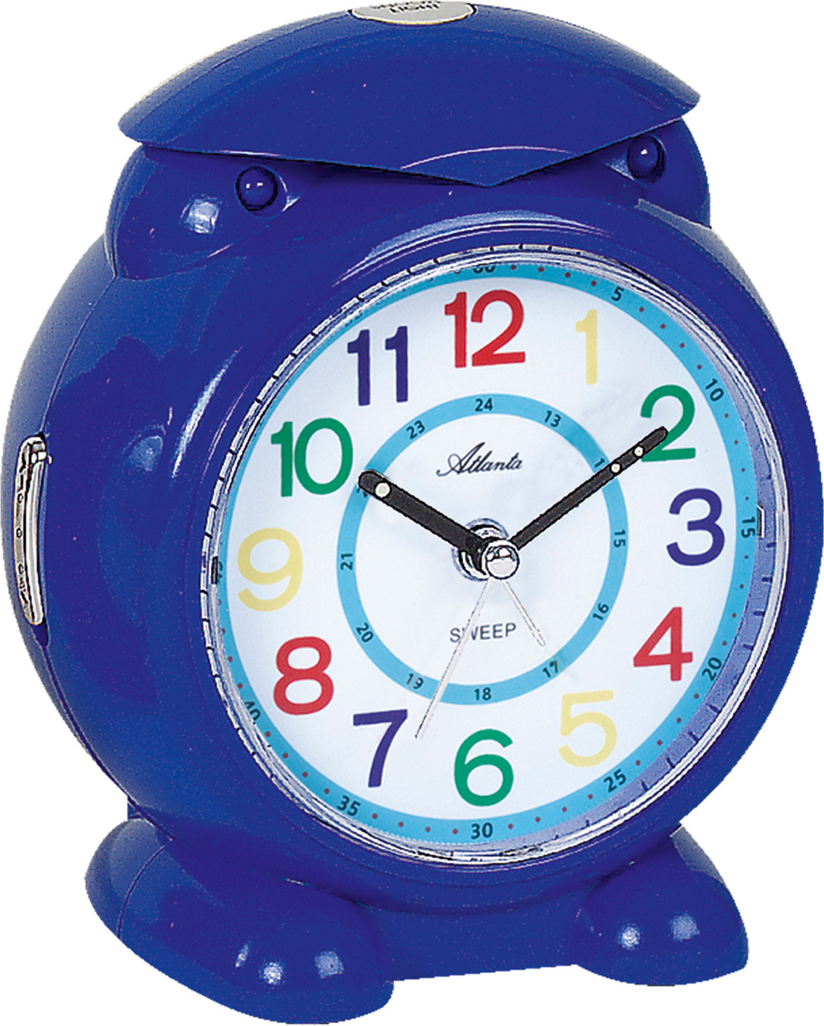 Atlanta 2129/5 Wecker für Kinder Quarz analog Kinderwecker blau mit Licht