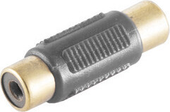 S-CONN maximum connectivity Cinchbuchse / Cinchbuchse, verg. Kontakte, schwarz KA57040-SG01