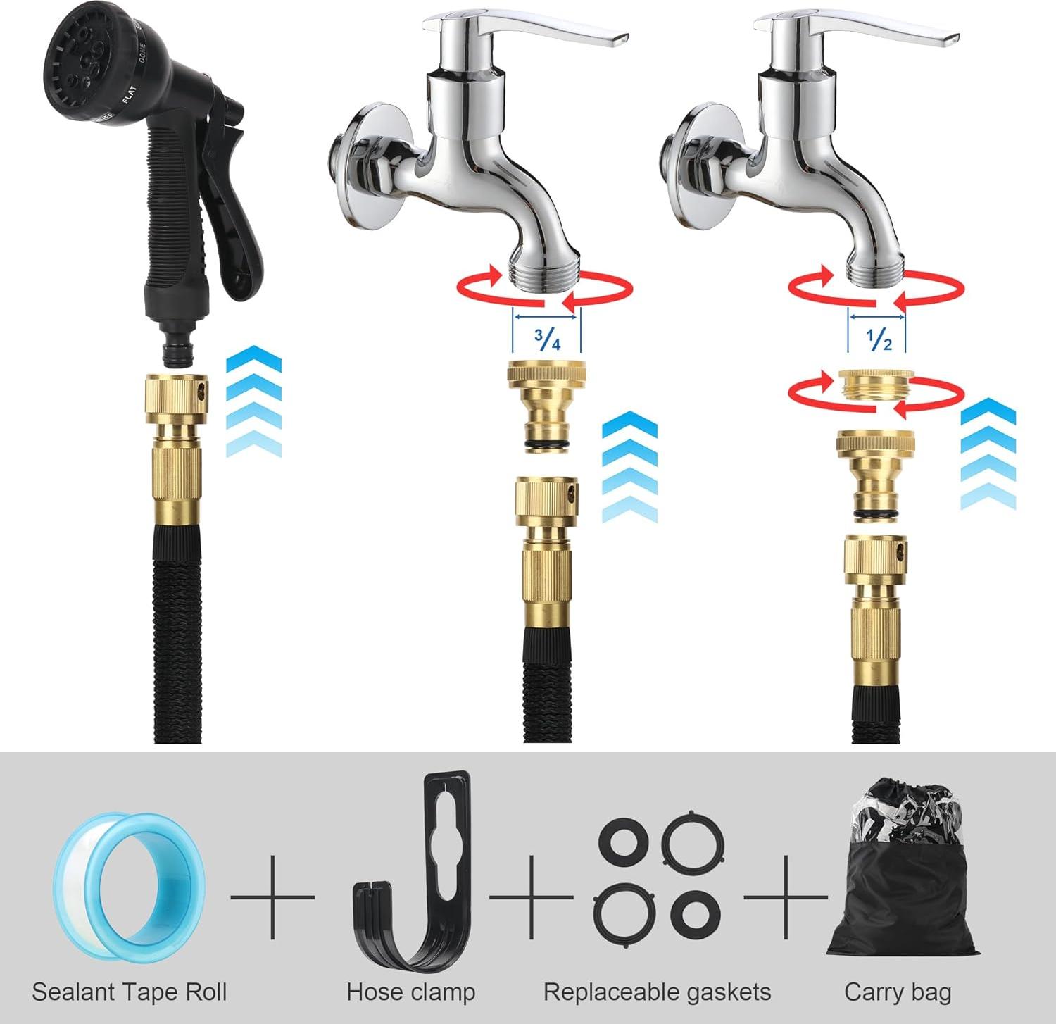 Markenlos Erweiterbare Gartenschlauch - Flexibel und benutzerfreundlich - 50FT