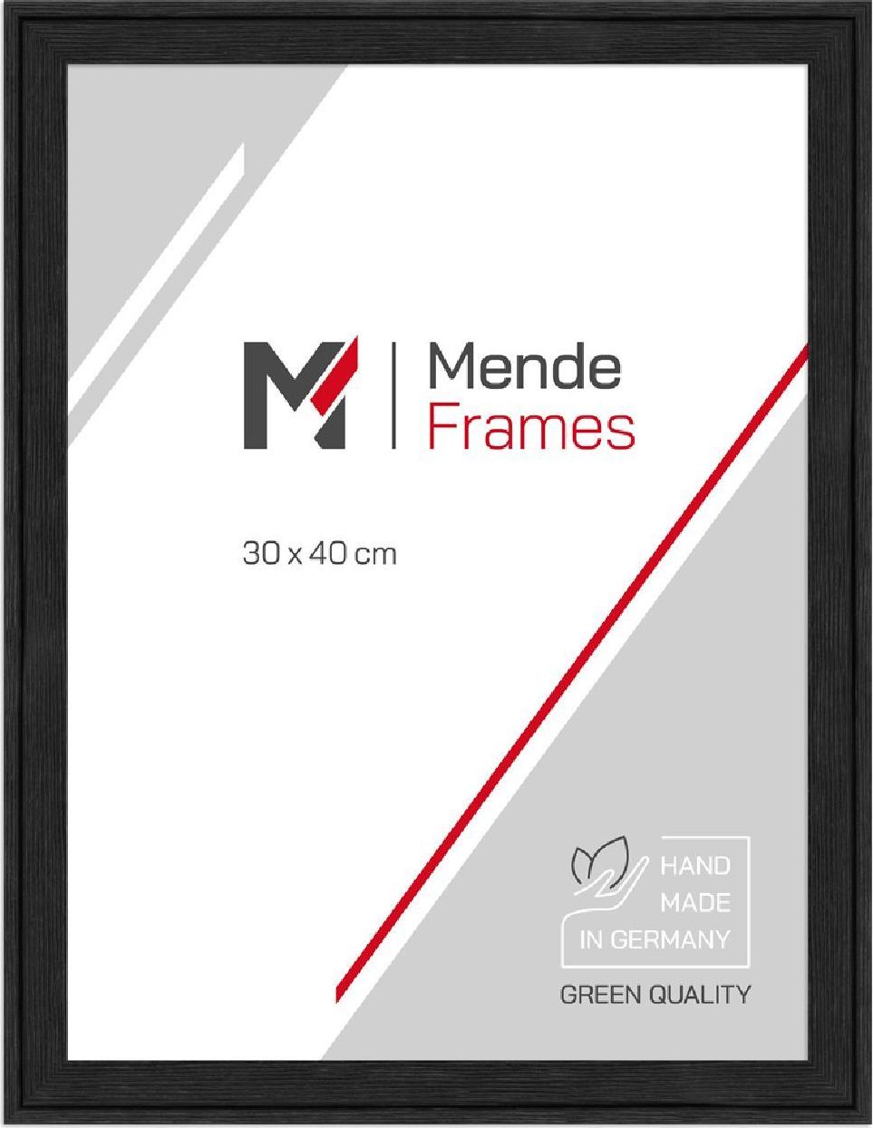MendeFrames Holzrahmen H120 Schwarz 20x28 mit Antireflexbeschichtung H120-310-020-028A-00