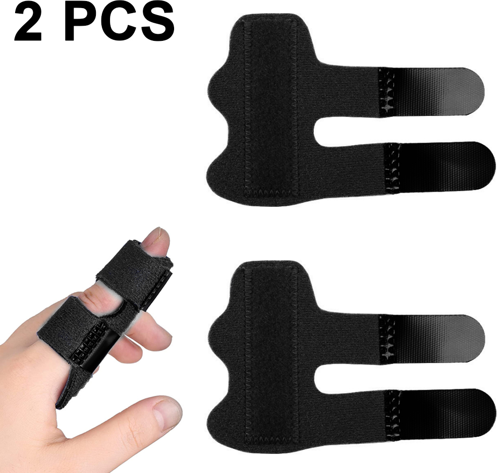 Jormftte 2 pcs Finger Splint, Snap Finger Splint for Broken Fingers, Finger Protection for Arthritis Pain, Sports Injuries Finger Protection Finger Cots Finger Bandage Finger Splint kau-HTTT-06568