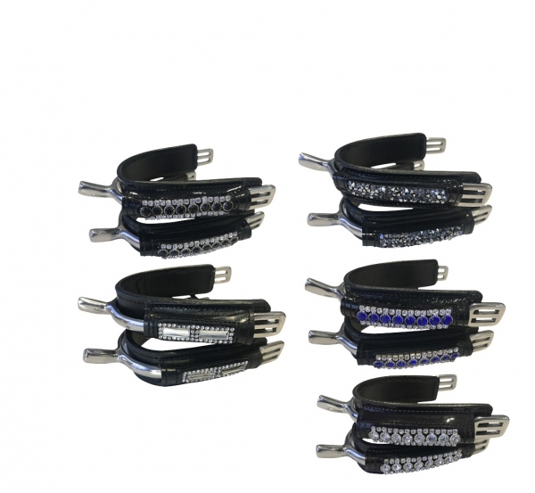 ARBO-INOX ® Sporenschutz Sporenprotectoren Sporenschmuck Leder Strass QHP ARBO-INOX® Farbe - Typ 1