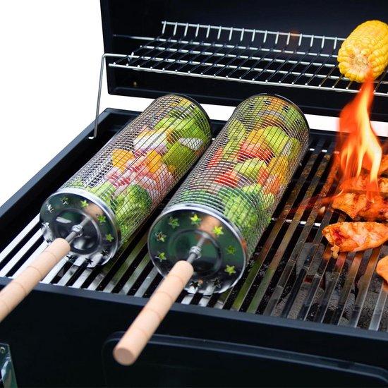OEM Hohe Qualität Rollende Grillhelfer - Ideal für Gemüse, Garnelen und Hähnchen - Set aus 2 - Grillzubehör - Grillgeschenk 2026