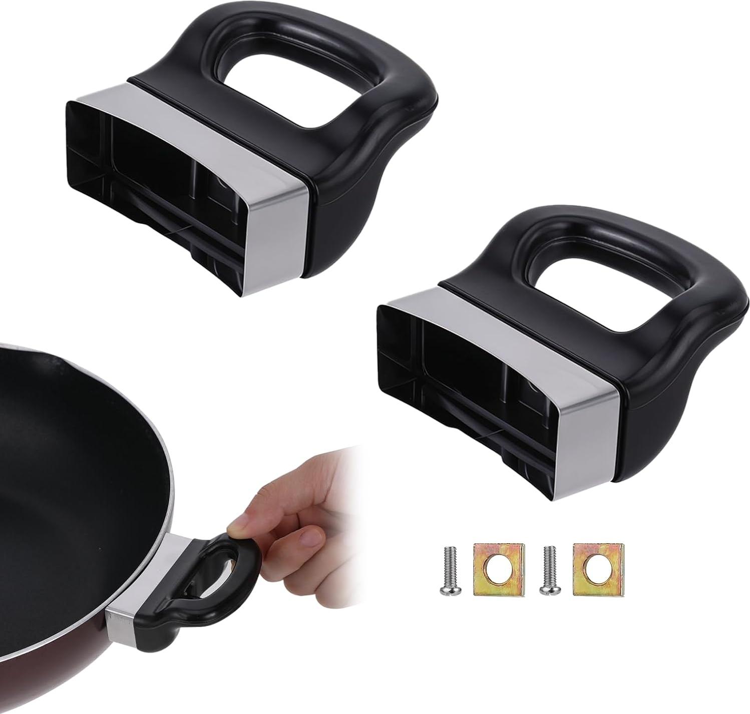 snq 2 St¹ck Topfgriff-Ersatz, Topfdeckel griff Pfannengriff Mit Schrauben Universal Topfgriff Kurz Ersatz f¹r Alte Topfgriffe f¹r Pfannen Schnellkochtopf HWL-READ-03133