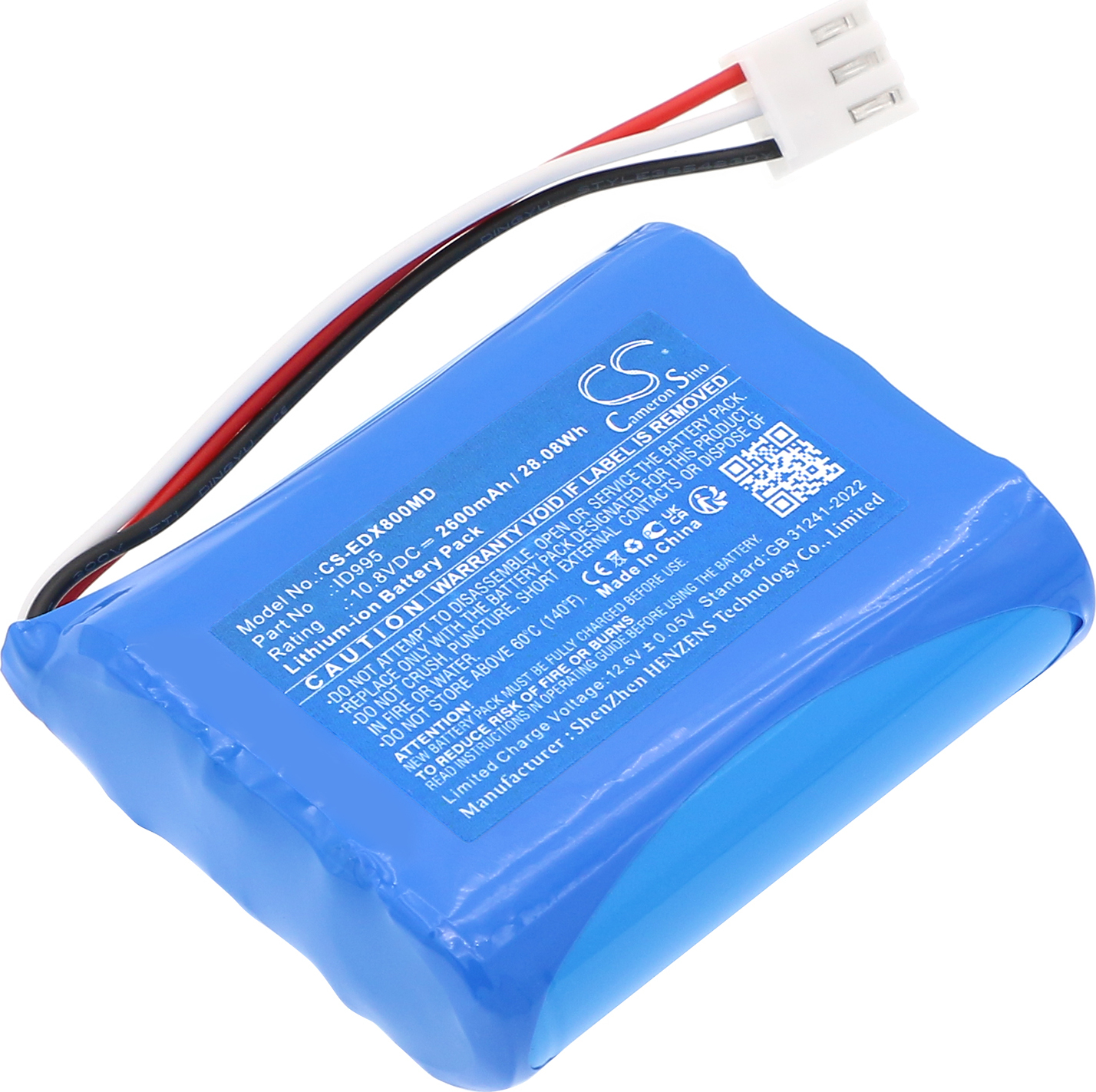 TECHTEK Akku Kompatibel mit [EDAN] EPM5, EPM7, EPM8, SE-1203, X10 Patient Monitor, X12 Patient Monitor, X8 Patient Monitor Ersetzt 01.21.064380, für