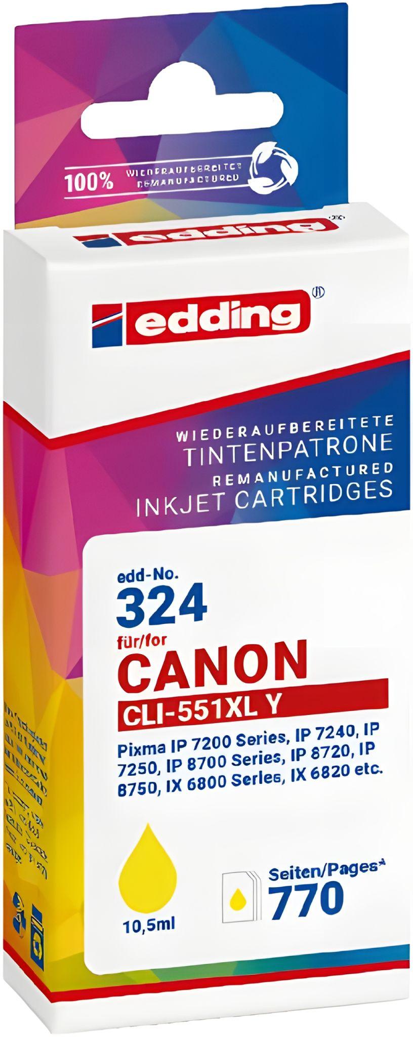Edding EDD-324, Žltá, 10,5 ml, 1 kusov, 770 strany, Balenie po jednom kuse