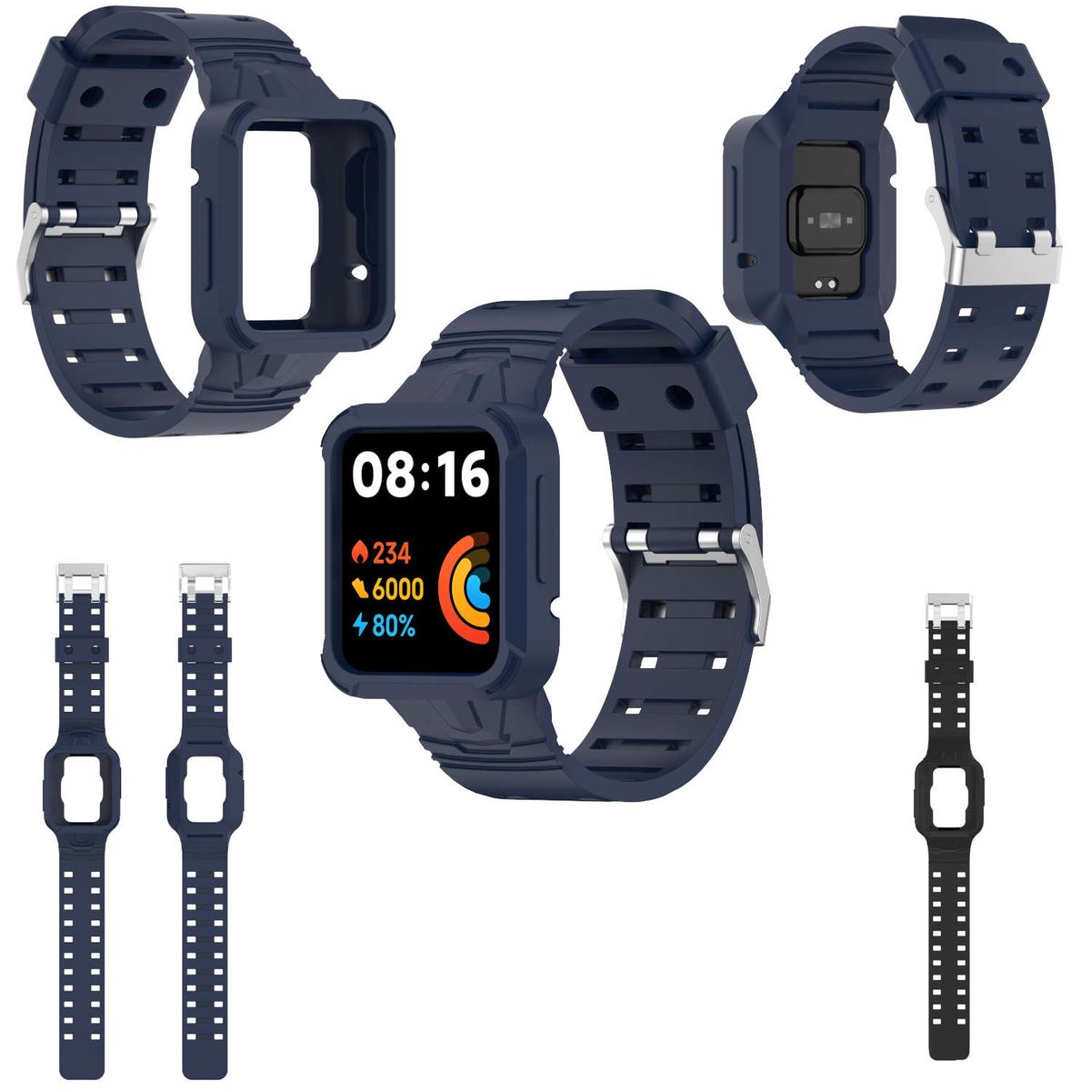 Pre Xiaomi Poco Watch Plastový / silikónový športový náhradný remienok Blue Watch New