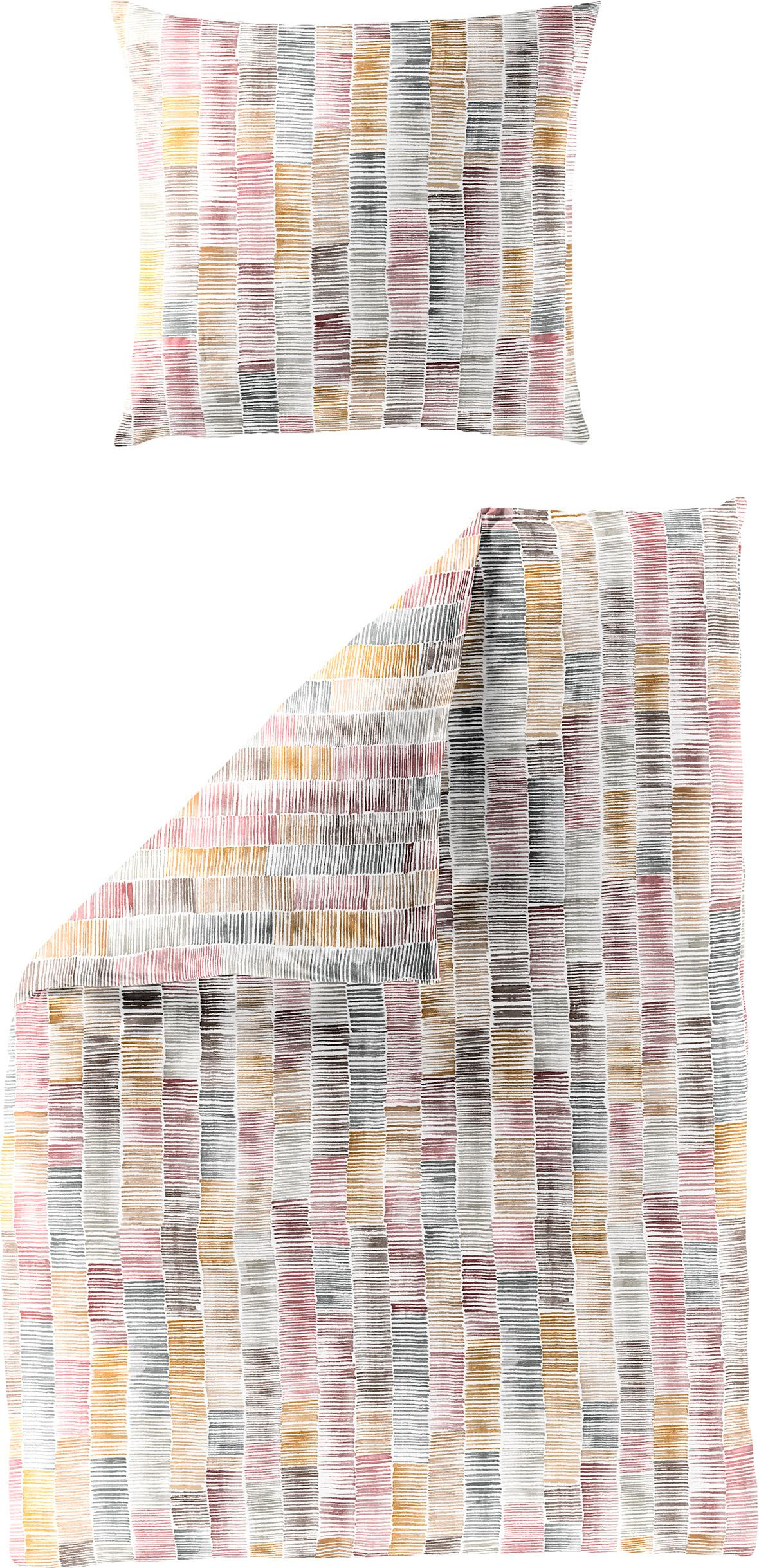 BIERBAUM Bettwäsche Mako-Satin rost 135x200cm, mit 1 Kissen Bettbezug Bettzeug 922595