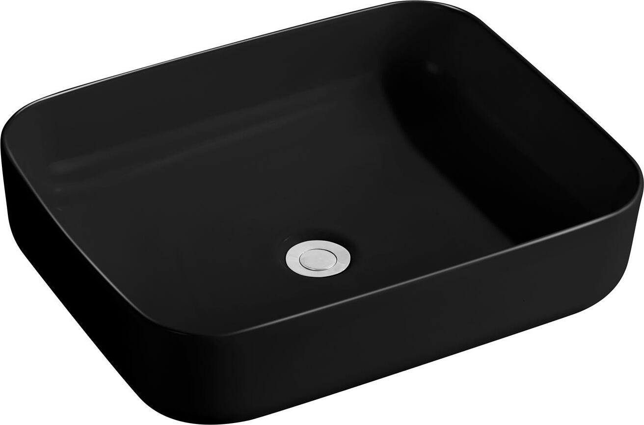 Beitz & Walz AqvaCeramica Aufsatzbecken "SlimRim" 500 x 385 mm mattschwarz 31723402