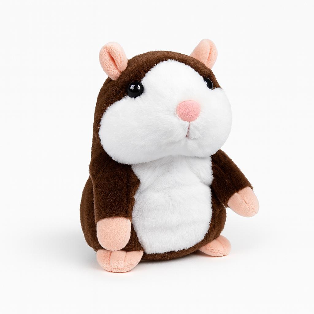 OMNA | Interaktiver Hamster - Grau/Braun - Sprechendes Spielzeug - Lustige Unterhaltung