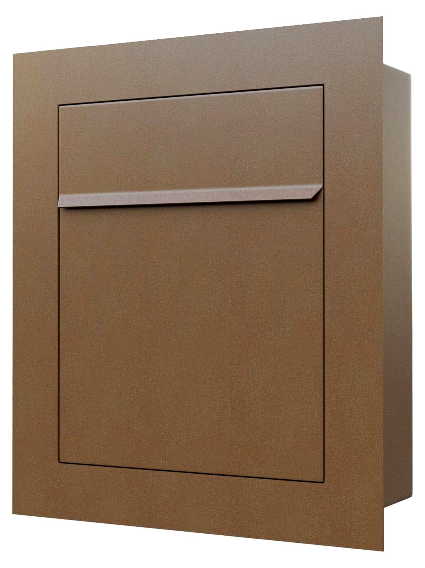Markenlos Einbau-Briefkasten, Design Unterputz-Briefkasten Bari Rost