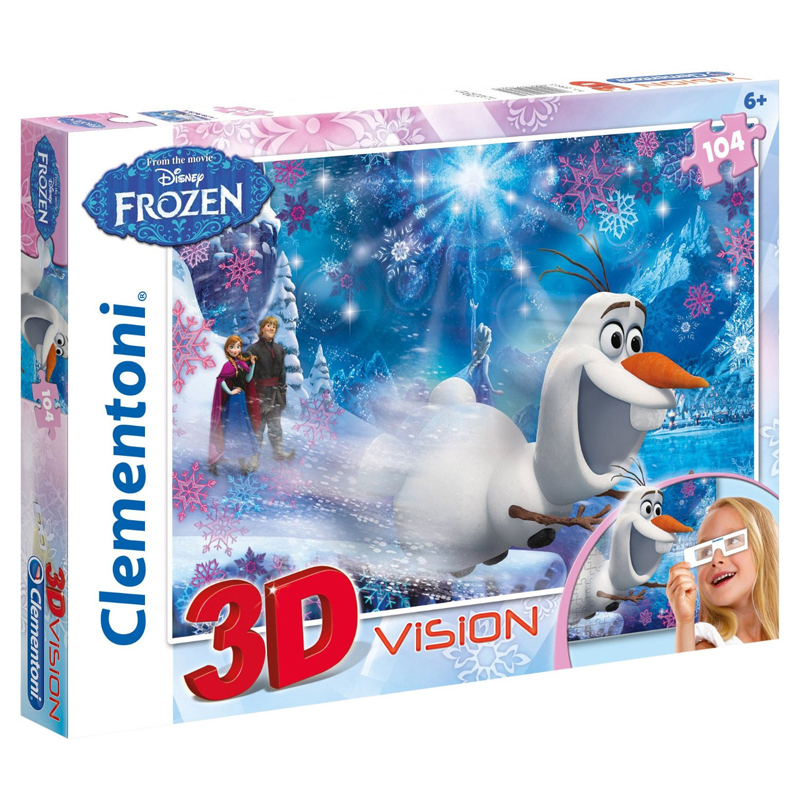 Clementoni 20603.2 - 3D Puzzle - Frozen, 104-Teilig WLP-Clementoni-20603