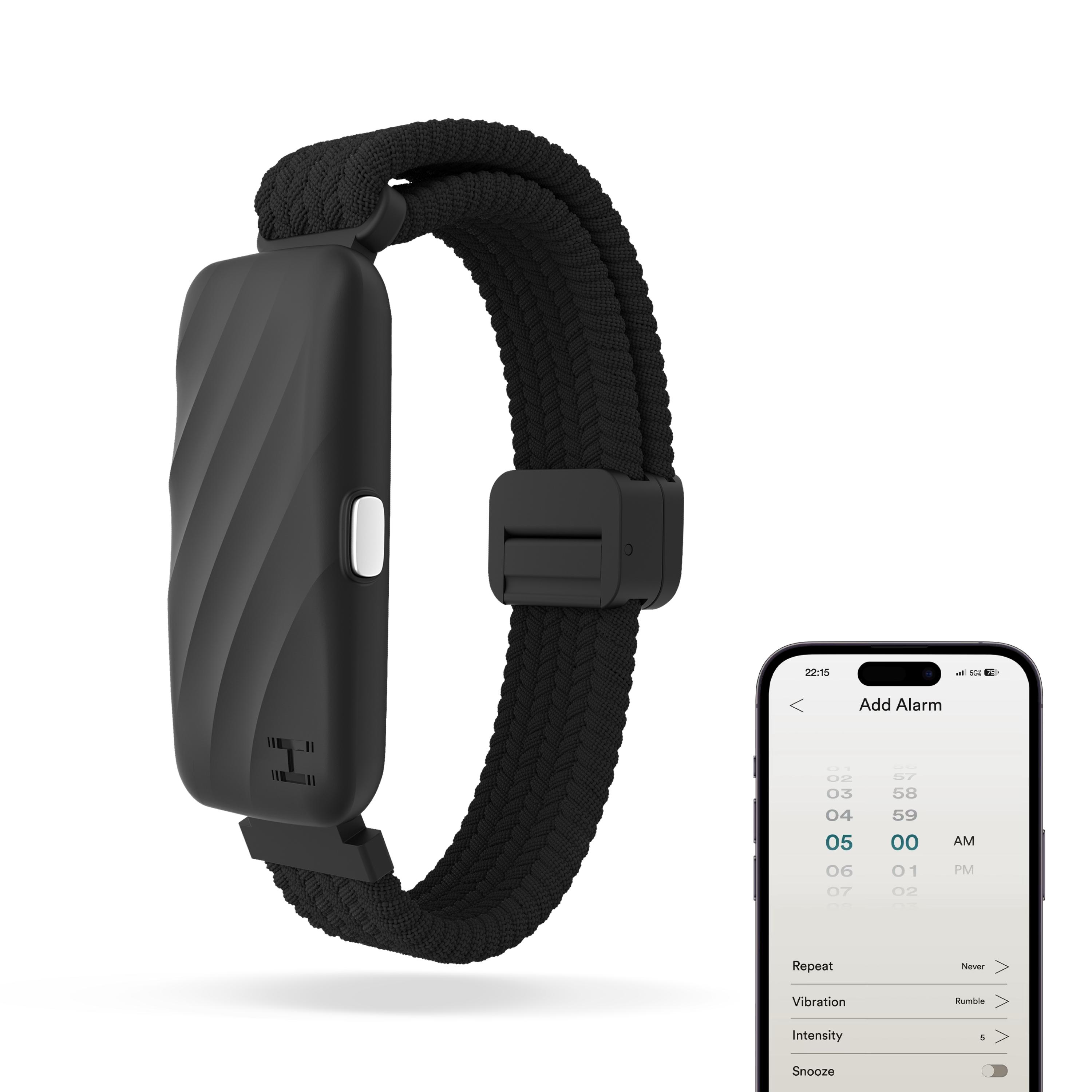 Homedics SS-WB100BK-WW WakeBand Silent Alarm Vibrationswecker Schlafarmband Armbandwecker schwarz