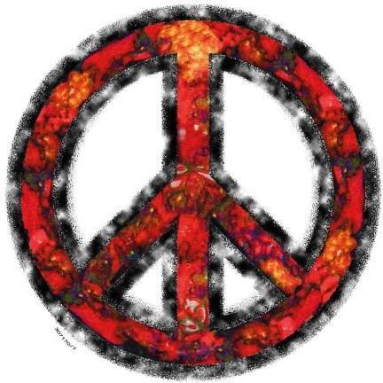 HSK PVC-Aufkleber - Peace Friedenssymbol - Gr. 3,5 x 3,5cm - 307170/7