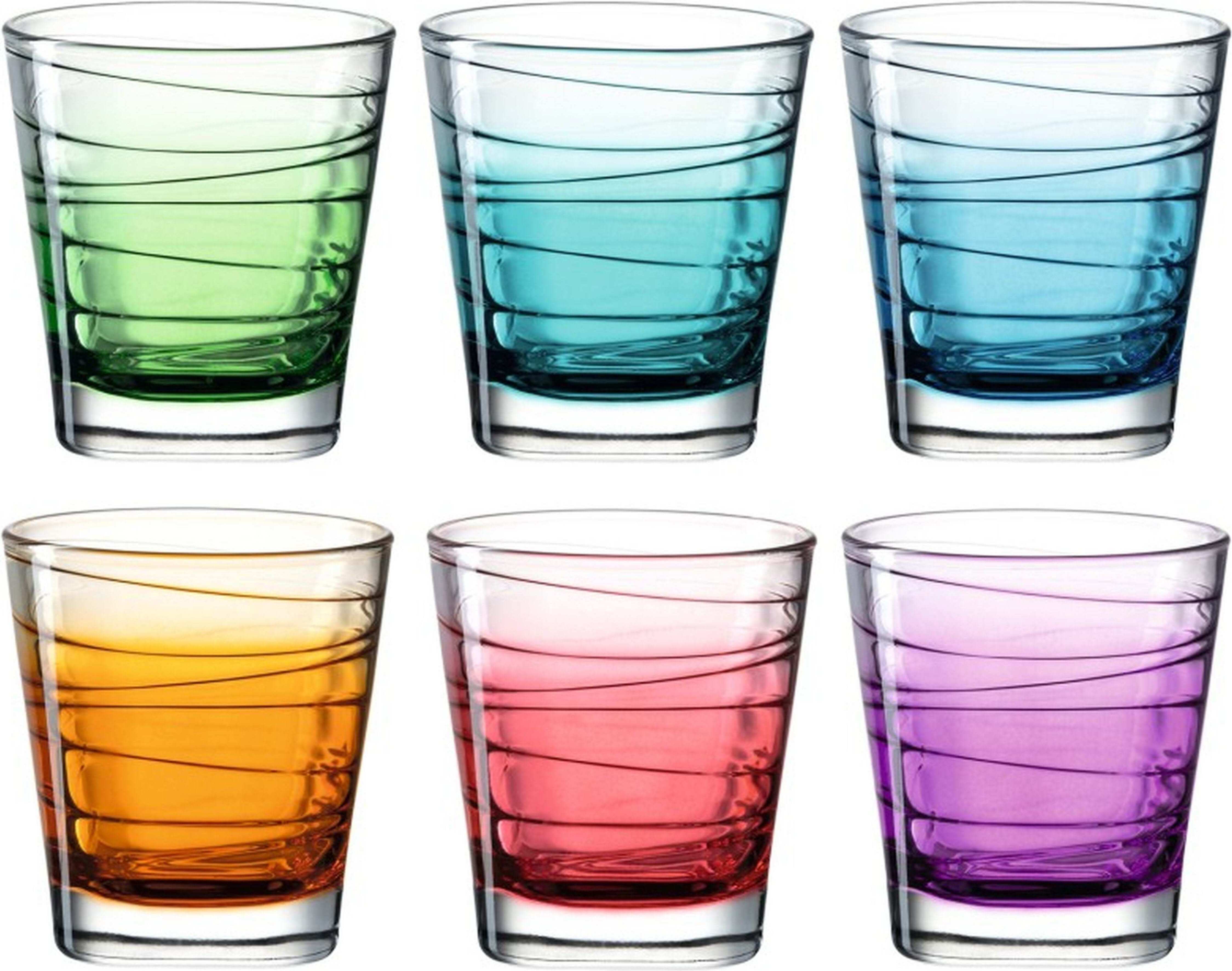 Leonardo Vario Struttura Bicchiere Long Drink 280 Ml - Vetro Colorato Verde, Lavabile In Lavastoviglie, Made In Germany