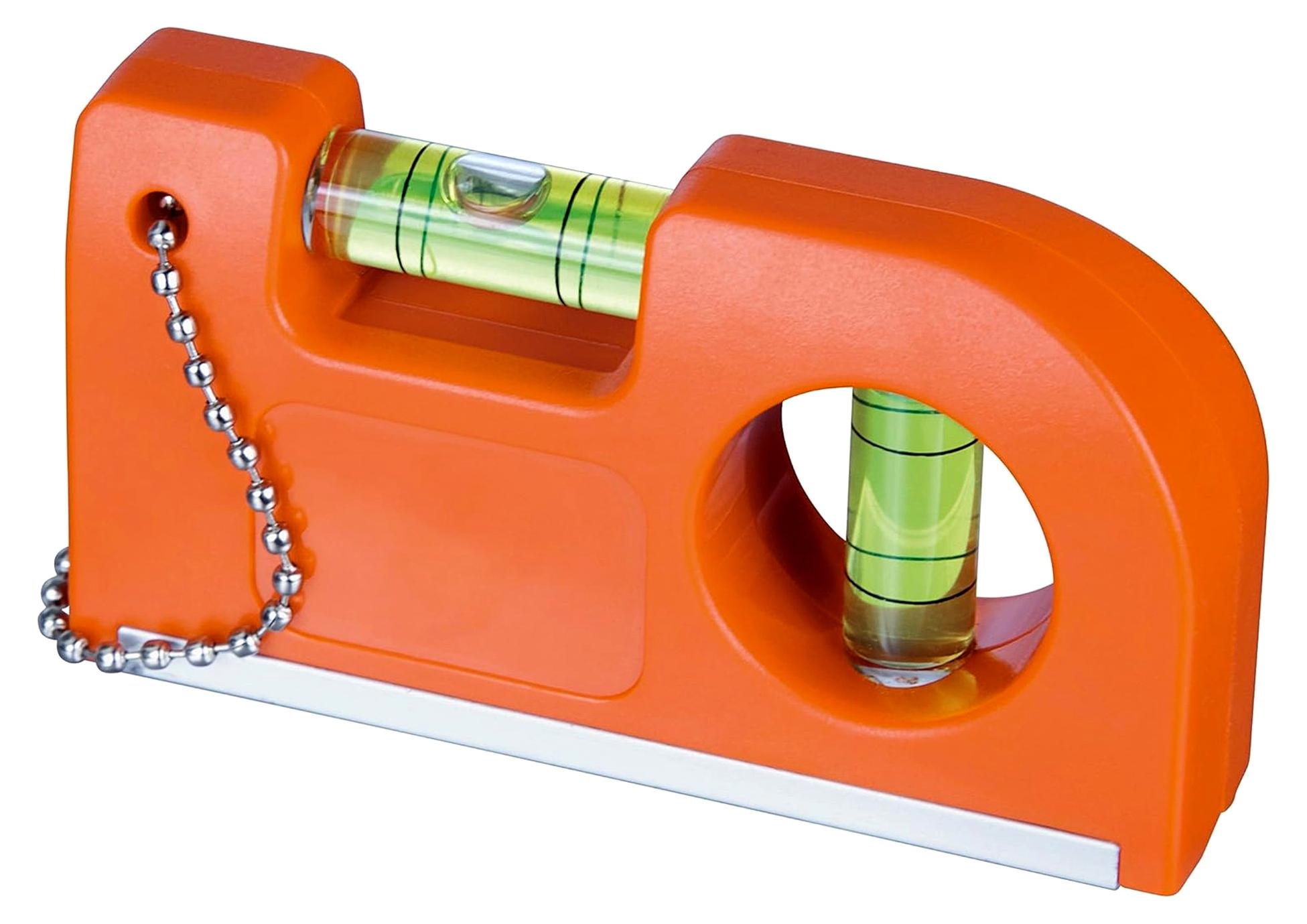 Markenlos Zweiachsige Wasserwaage mit Magnet und Clip im 2er-Set