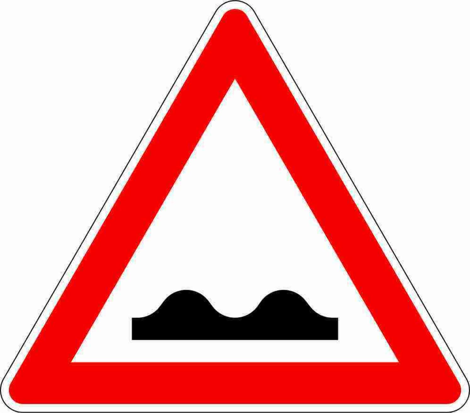 Karen VKZ.112 Dreieck 900mm RAL2 unebene Fahrbahn