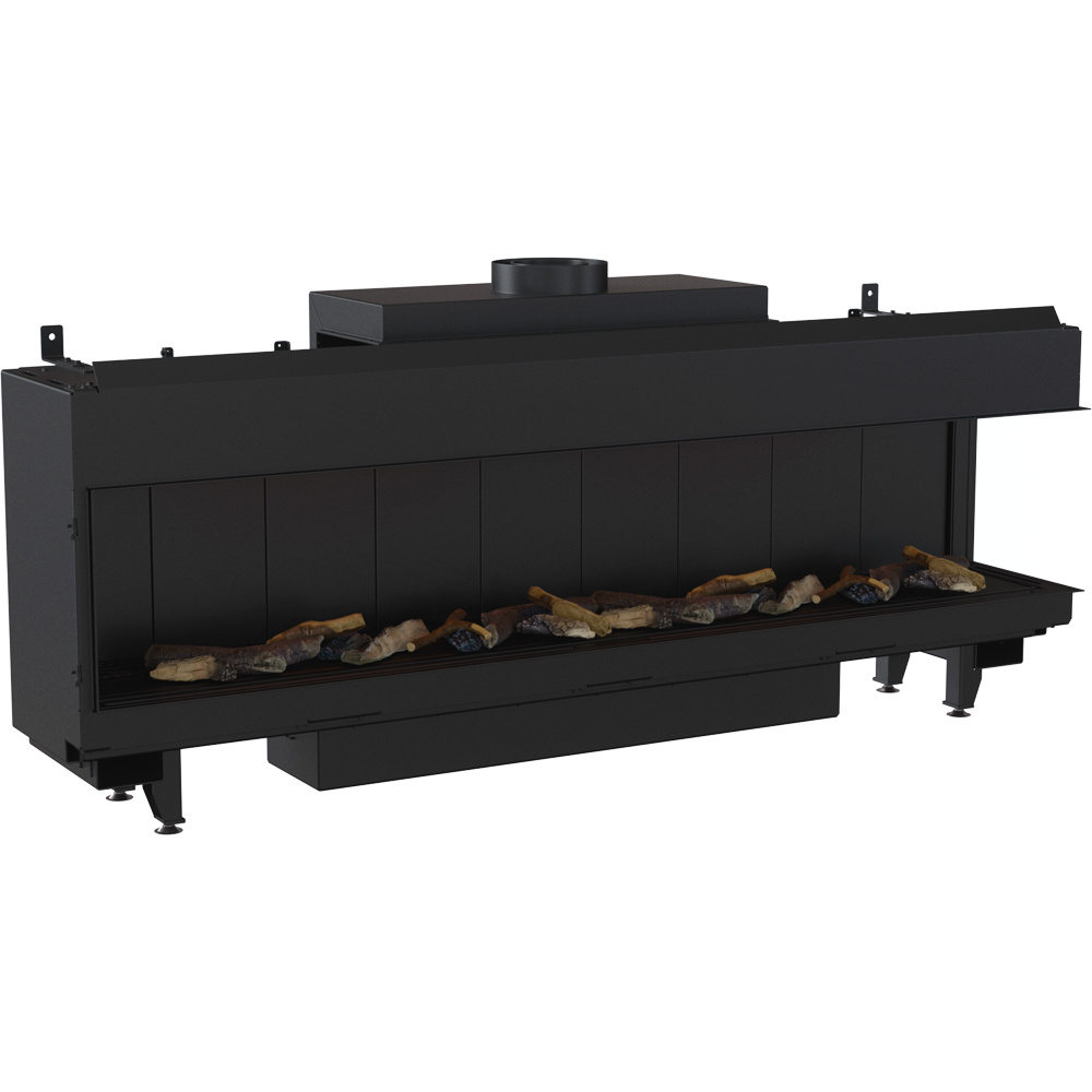 Plynový krb Leo 200 Pravostranný zemný plyn ∅ 130/200 15 kW