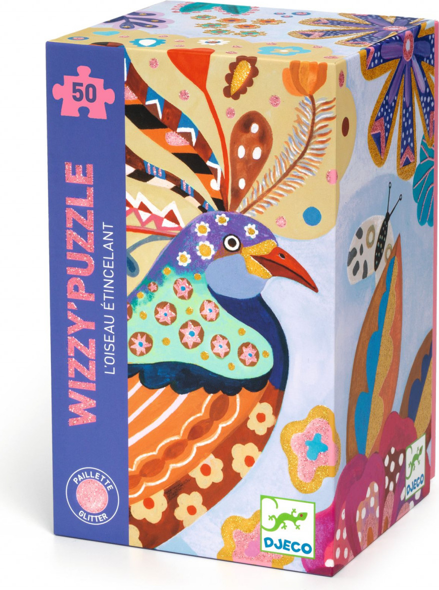 DJECO Funkelnder Vogel Puzzle 50 Teile