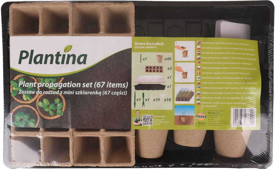 Planta Mini-Gewächshaus Setzlingset 67 Elemente