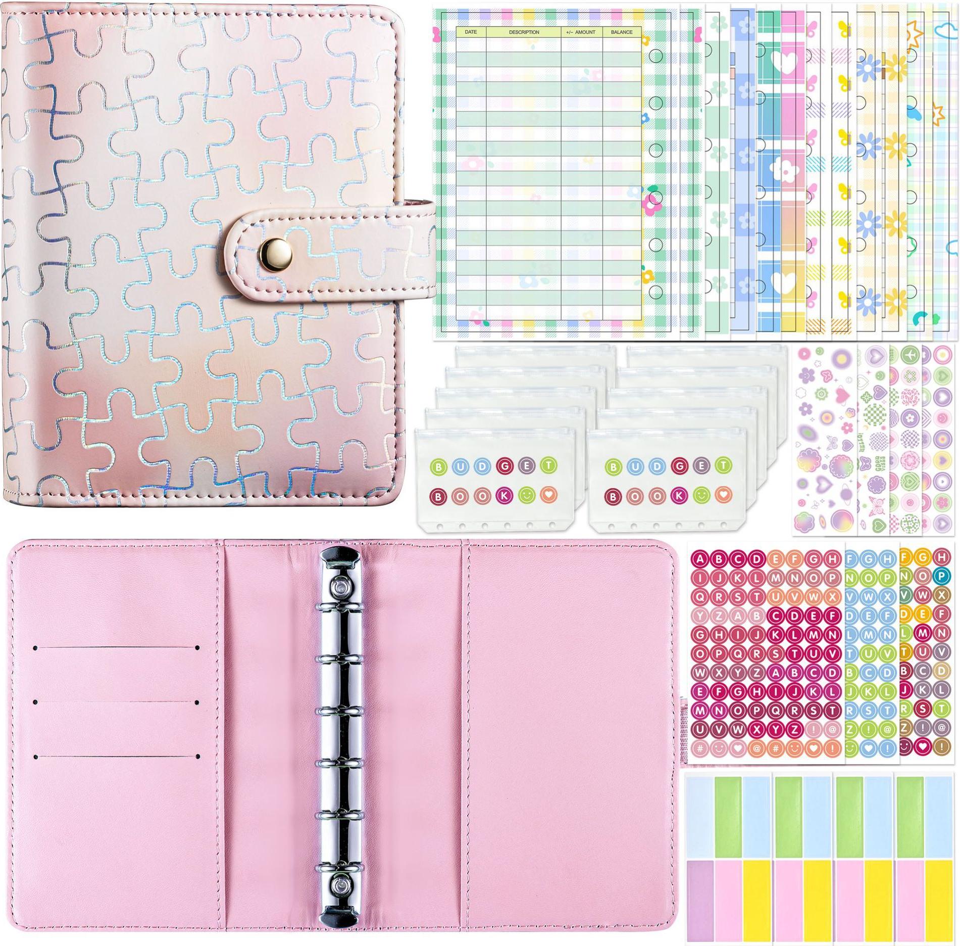 INF A7 Pocket Puzzle Binder - Budgeting Notebook Kit Rosa 382917