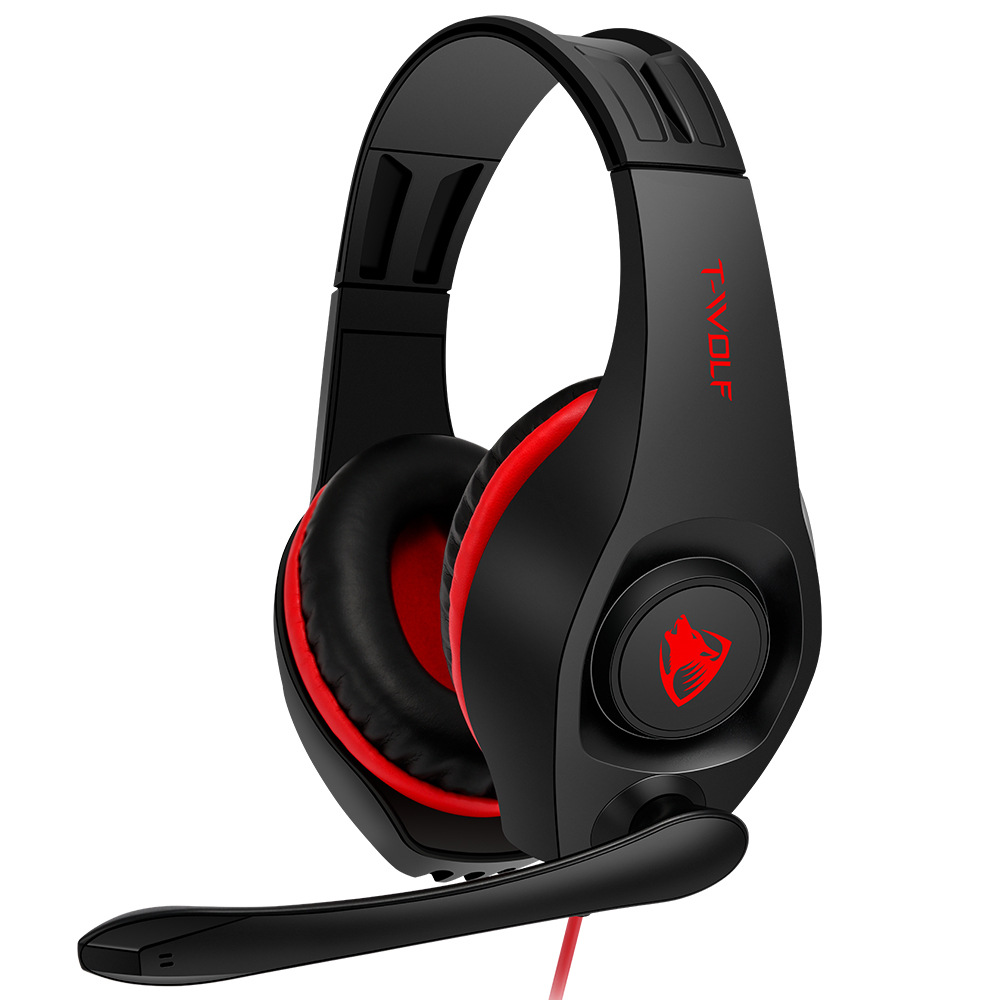 ANTCOOL Gaming-Kopfhörer Bass-Surround-Kopfhörer Kopfhörer mit Noise Cancelling-Mikrofon – Rot