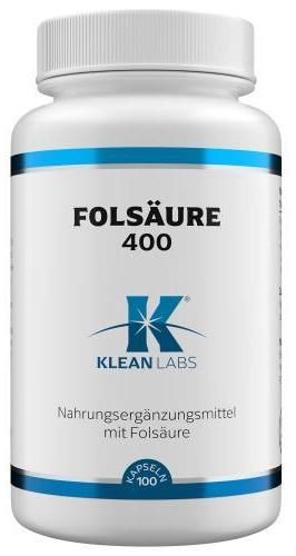 Supplementa GmbH Folsäure 400 g Klean Labs Kapseln 100 St 09745078