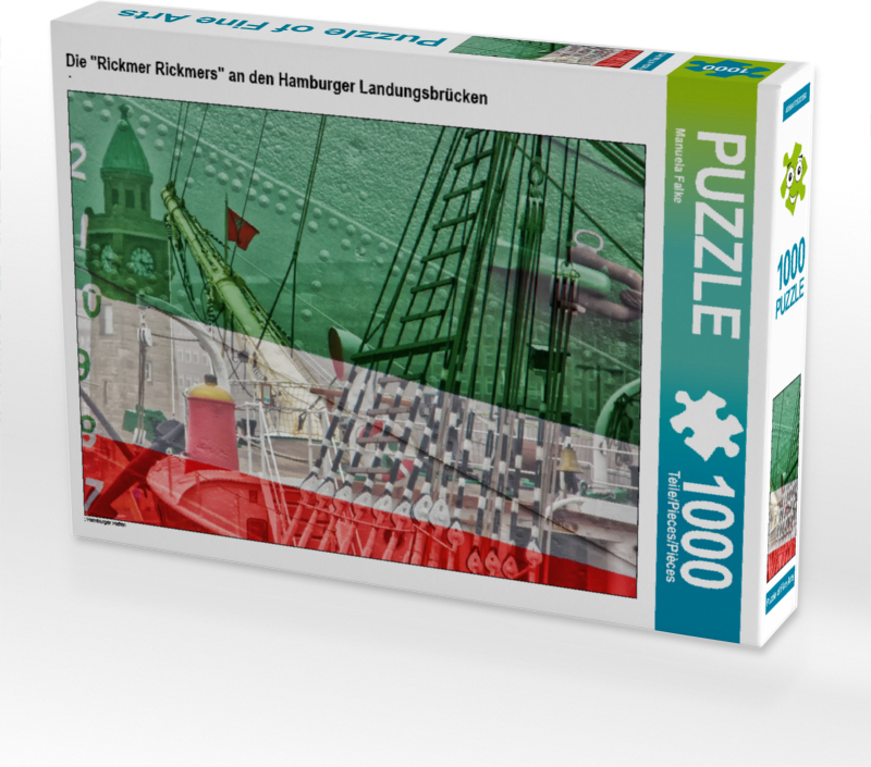 CALVENDO Puzzle Die "Rickmer Rickmers" an den Hamburger Landungsbrücken 1000 Teile Puzzle quer | 1000 Teile Lege-Größe 64x48cm Foto-Puzzle für glückliche Stunden