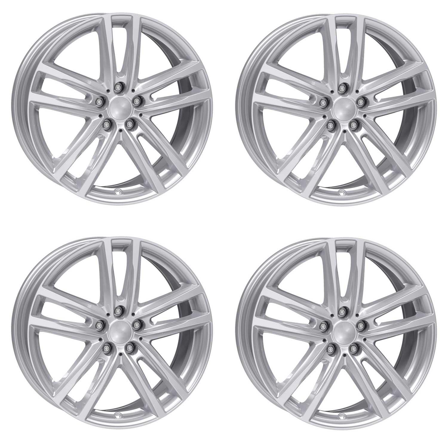 4 Rial Felgen X10 7.0x18 ET43 5x112 SIL für SEAT Altea Ateca Cupra Ateca Leon Tarraco Tarraco FR 4-X10-70843V21-0