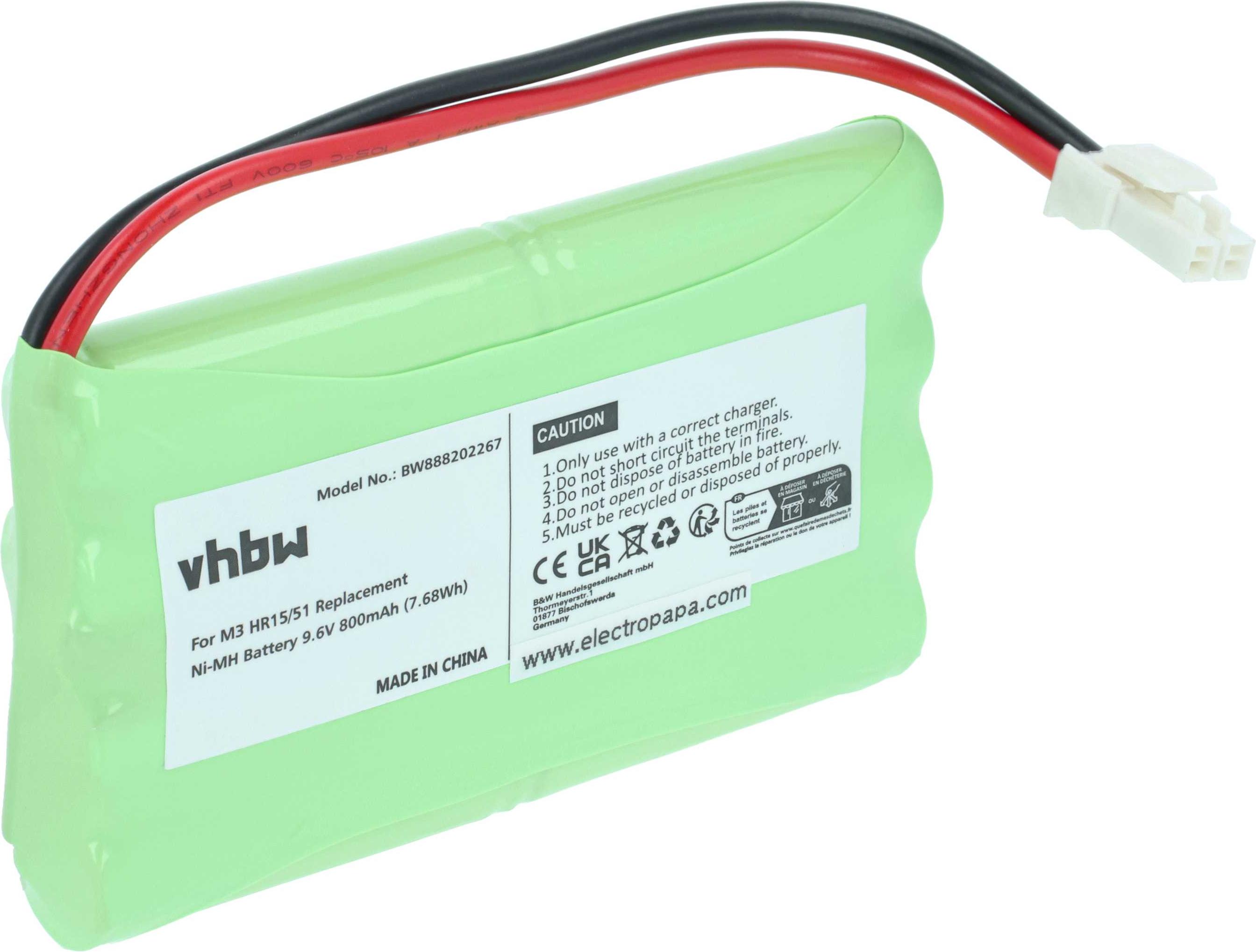 vhbw Akku kompatibel mit Somfy SGS 201 Schiebetorantrieb Torantrieb Drehtorantrieb (800 mAh, 9,6 V, NiMH) 169769594-12