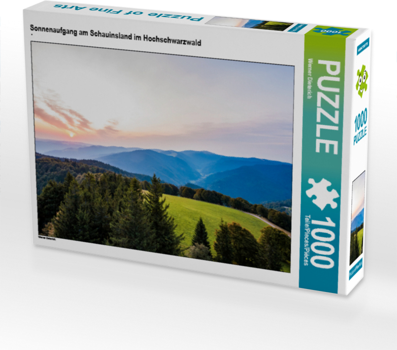 CALVENDO Puzzle Sonnenaufgang am Schauinsland im Hochschwarzwald 1000 Teile Puzzle quer | 1000 Teile Lege-Größe 64x48cm Foto-Puzzle für glückliche Stunden