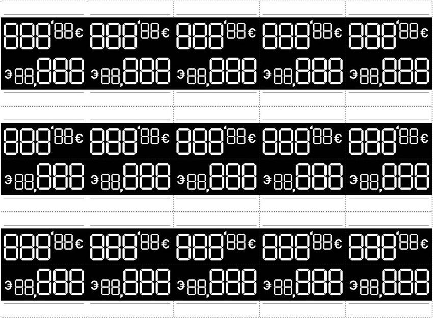 EDM Anpassbare Preisschilder, 54 x 33 mm