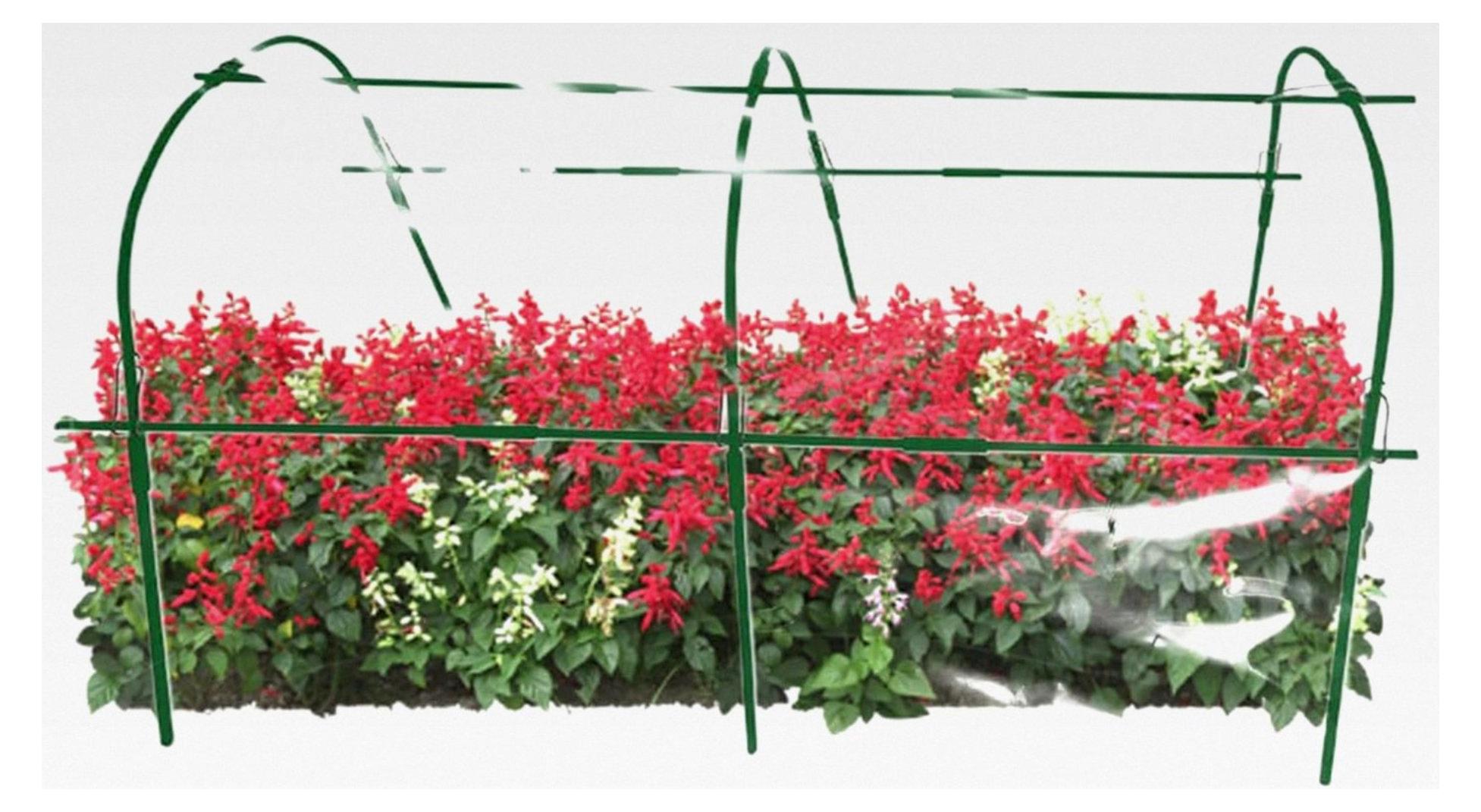 Markenlos Gewächshausreifen, Blumenbeet-Grow-Tunnel, winddichter Pflanzreifen für Hochbeete und Blumenbeete im Freien