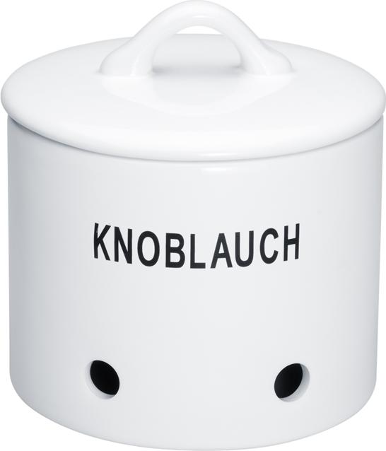 Vorratsdose Steingut Weiß Knoblauch neuetischkultur
