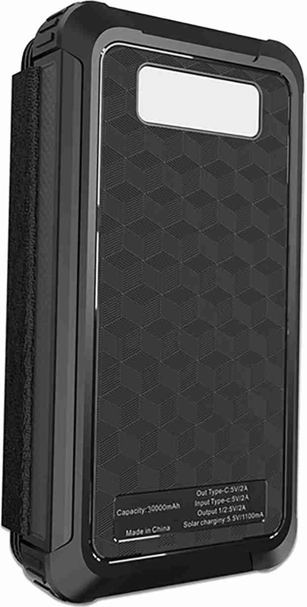 Solárna Power Bank 30000mAh Kapacita Prenosná skladacia vodotesná nárazuvzdorná solárna nabíjačka Power Bank pre vonkajšie prostredie