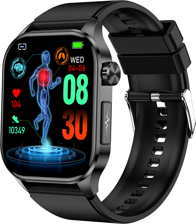 2,04 "Smartwatch ženy Muži, s funkciou telefónu Fitness Tracker Watch Športové monitorovanie zdravia BT5.2 S0S funkcia núdzového volania IP68 Vodotesné, nemecké