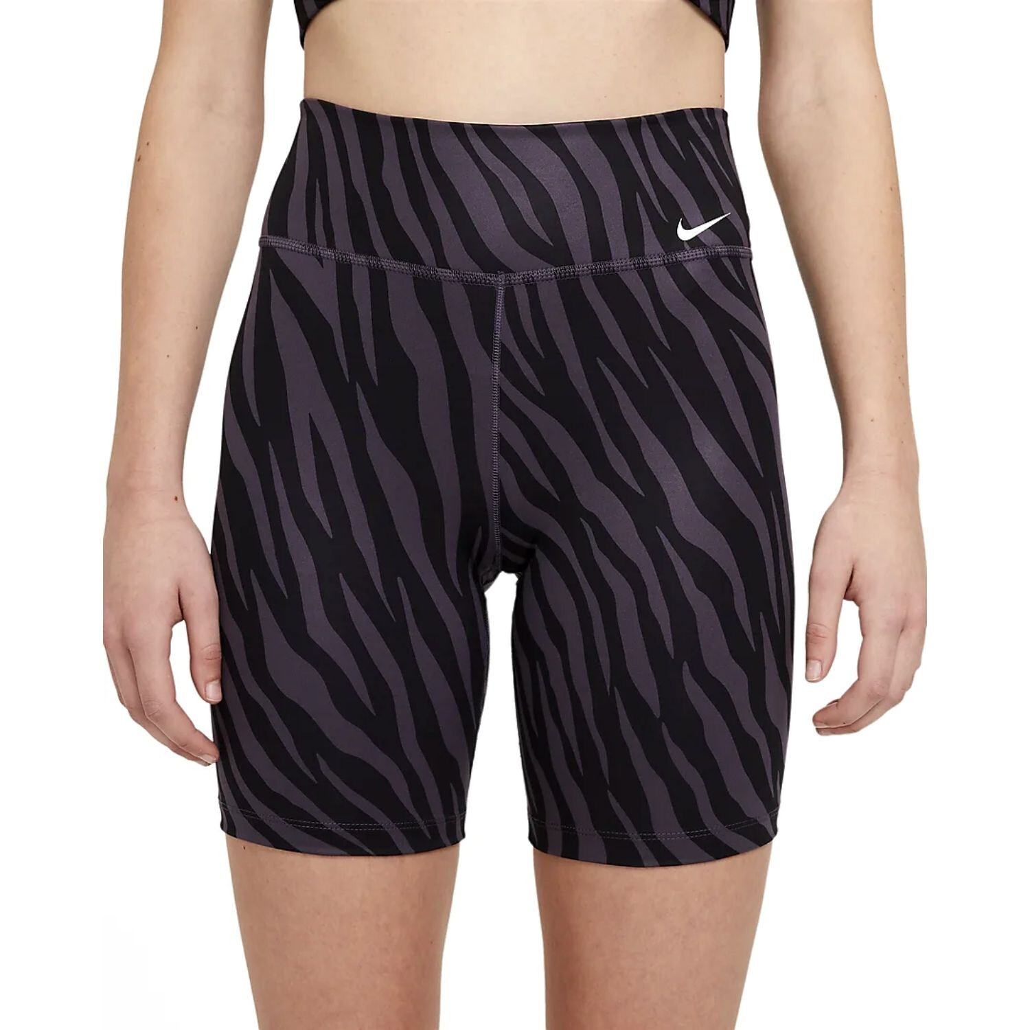 Shorts NIKE One Bedruckt Lila Schwarz XS