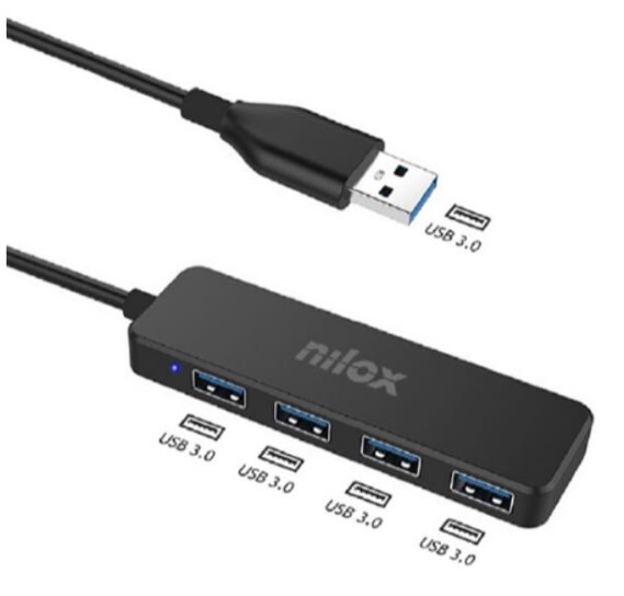 Nilox USB HUB 4 PORTE USB 3.0