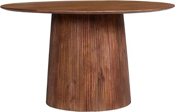 ROUSSEAU Runder hellbrauner Tisch Miguel | Magnolienholz massiv | 76H x 130B x 130D cm 51735-1