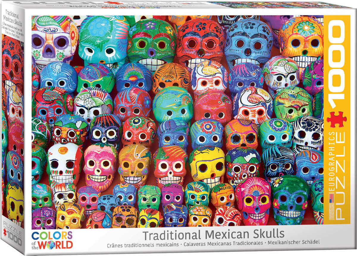 Empireposter 1000 Teile Puzzle Tradidionelle Mexikanische Totenschädel zum Día de Muertos 856845