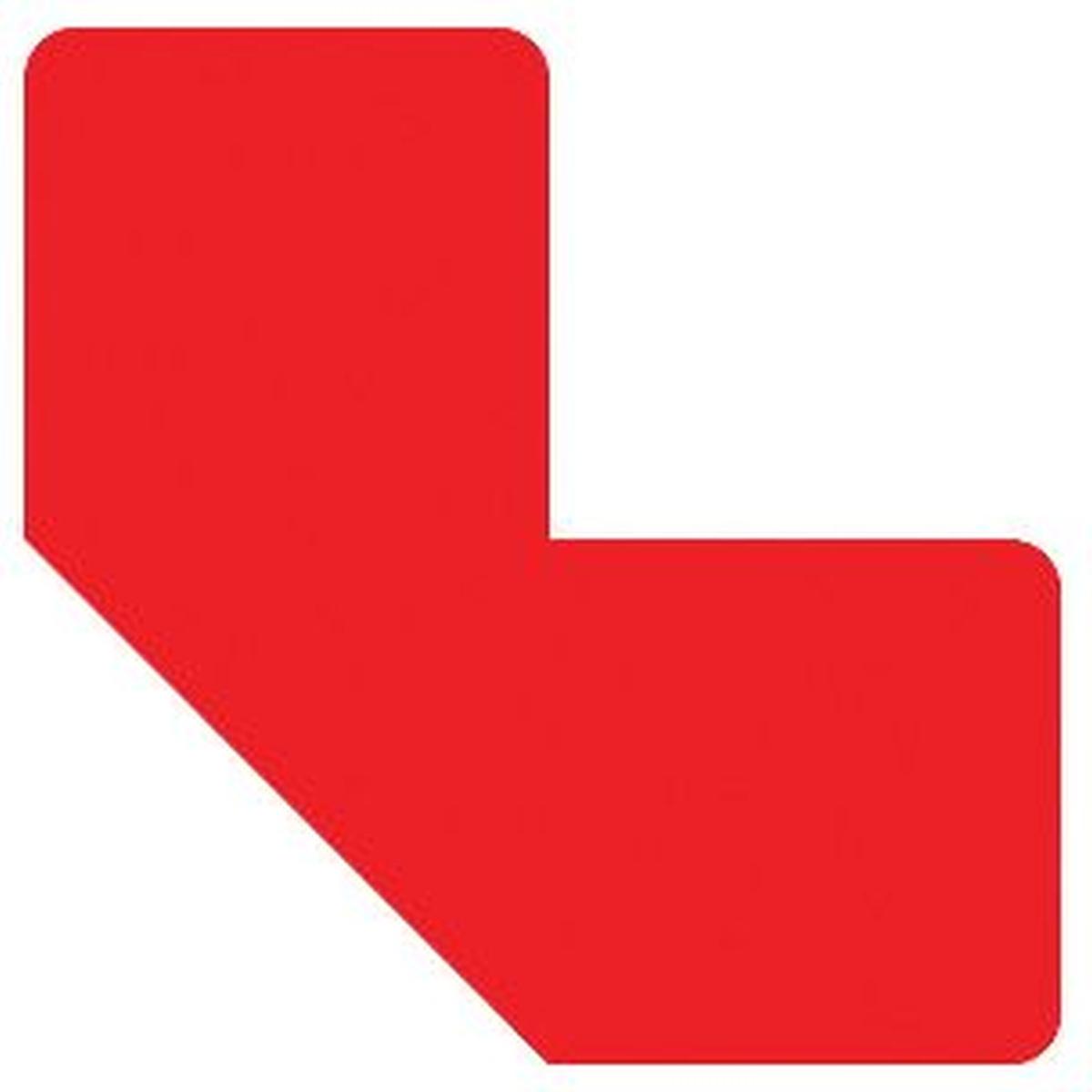 Tarifold Fußbodensymbol 'L' 10x10cm rot Packung mit 5 Stück 197203