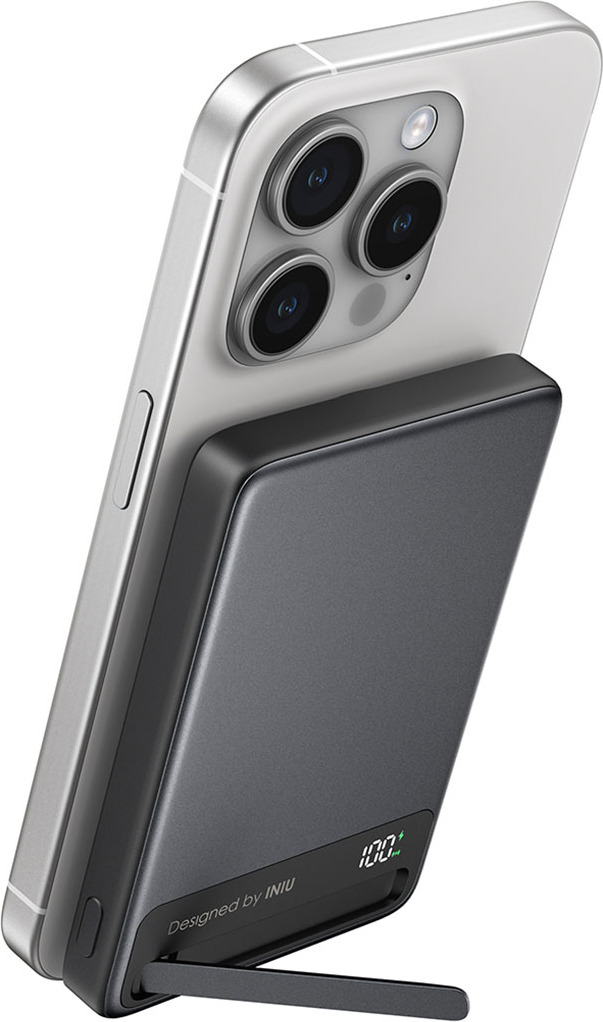 Iniu, Kabellose MagSafe Powerbank 10000mAh 2x USB-C Magnetisch, Schwarz INIUPB10MAGPROSBK